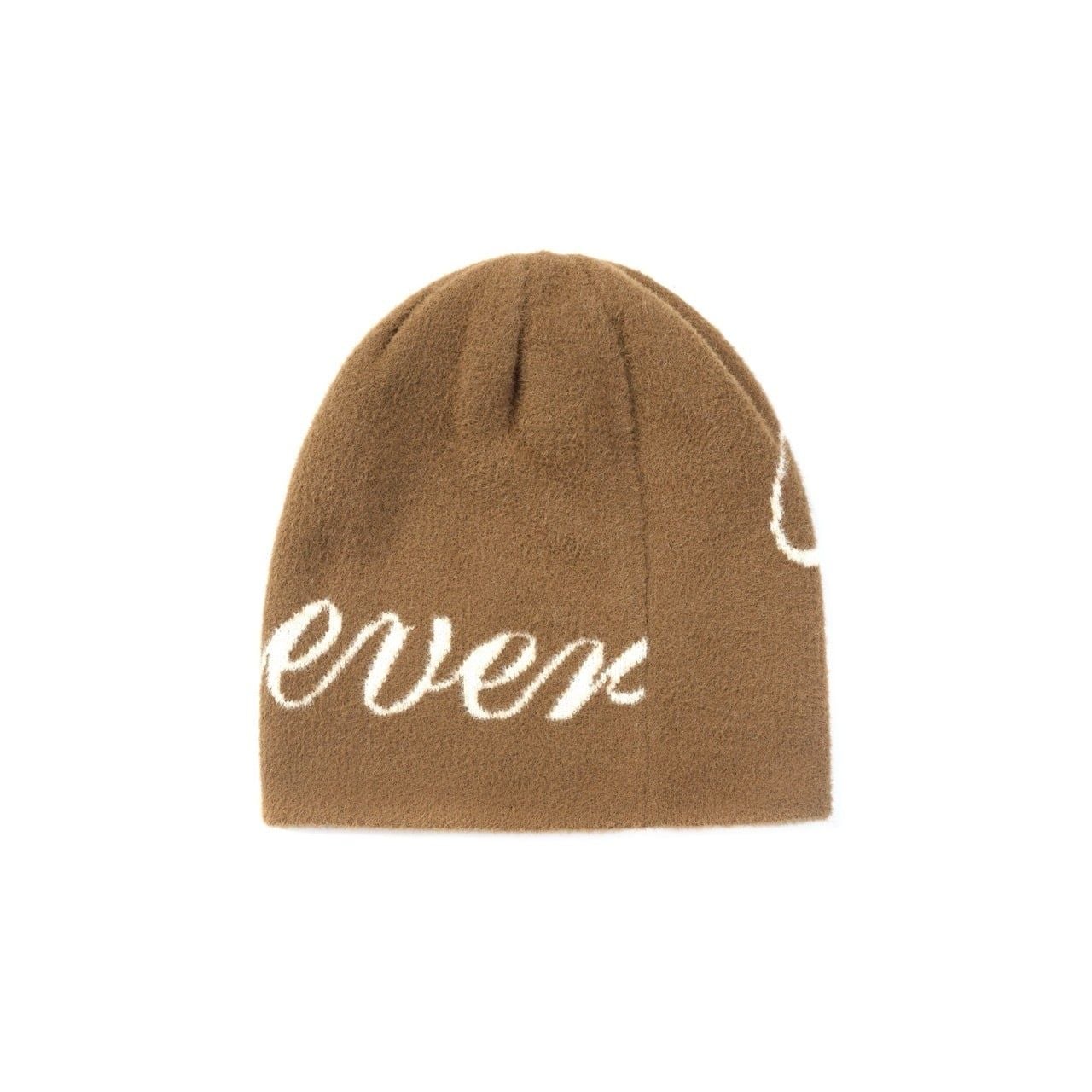 “WHENEVER” BEANIE SS25 / BROWN