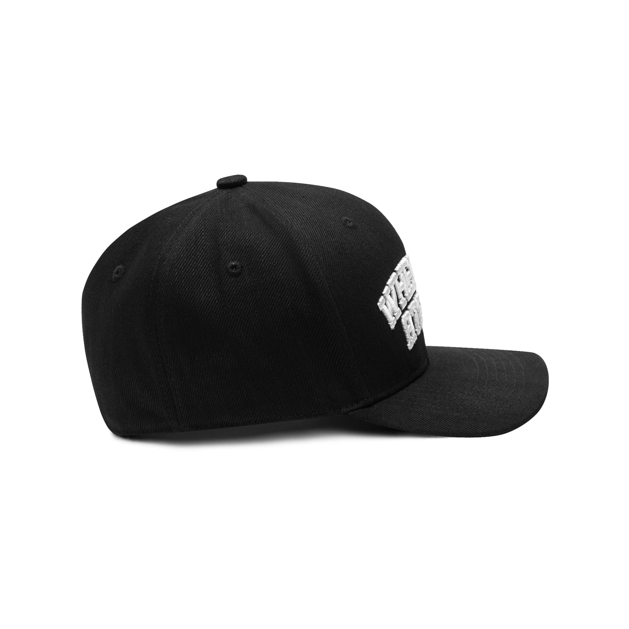 “WHENEVER” LOGO BASIC FITTED CAP / BLACK