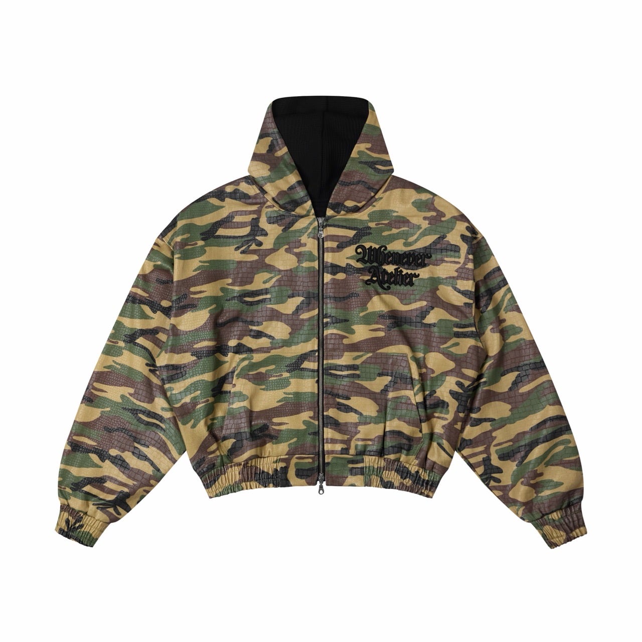 Áo khoác "WHENEVER" EMBROIDERED CAMO HOODIE ZIP