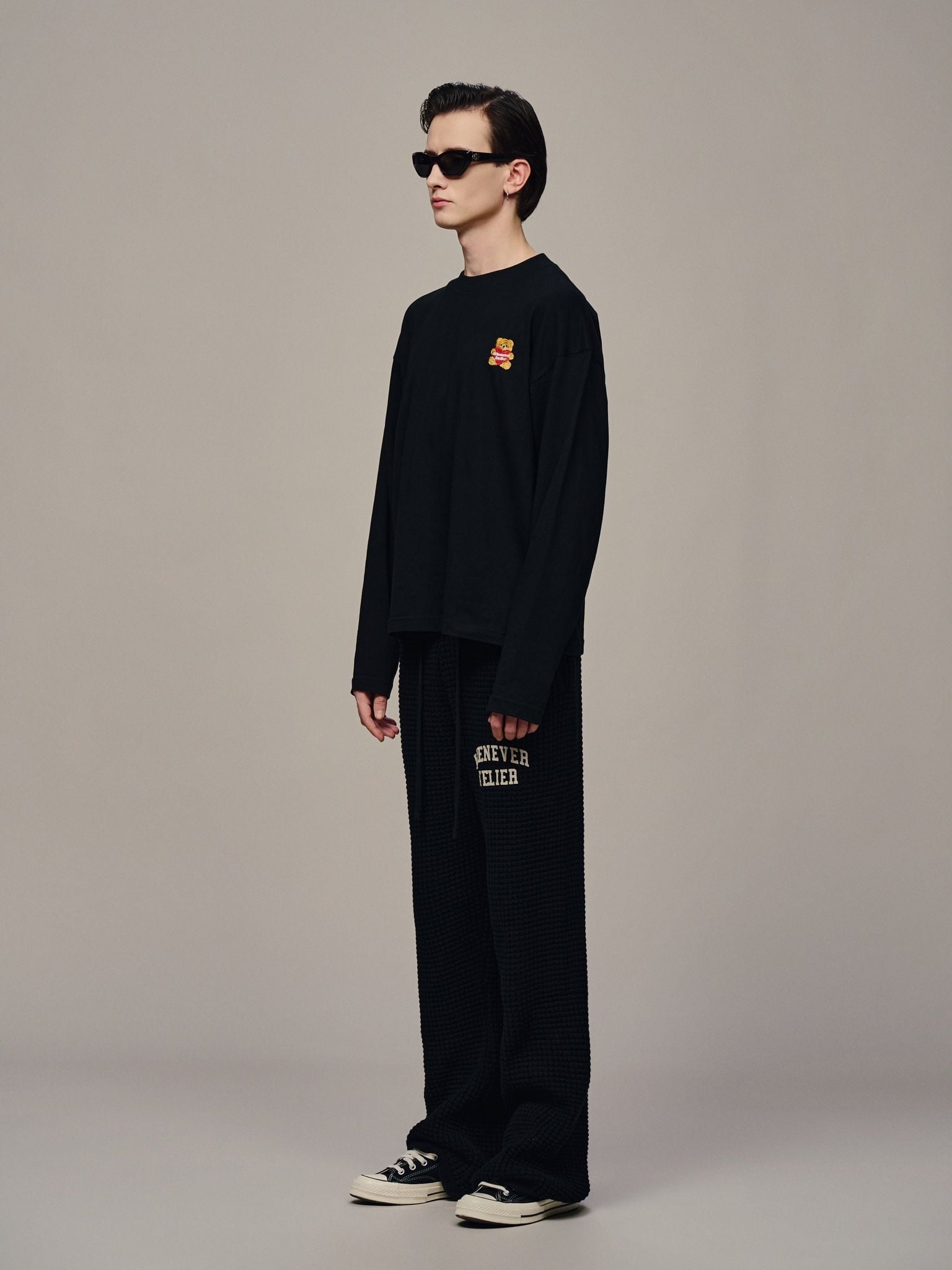 ÁO “WHENEVER” LITTLE BEAR LONGSLEEVES T-SHIRT / BLACK