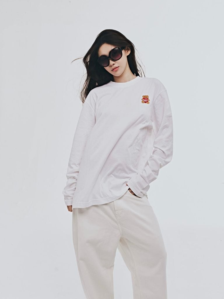 ÁO “WHENEVER” LITTLE BEAR LONGSLEEVES T-SHIRT VER 2/ WHITE
