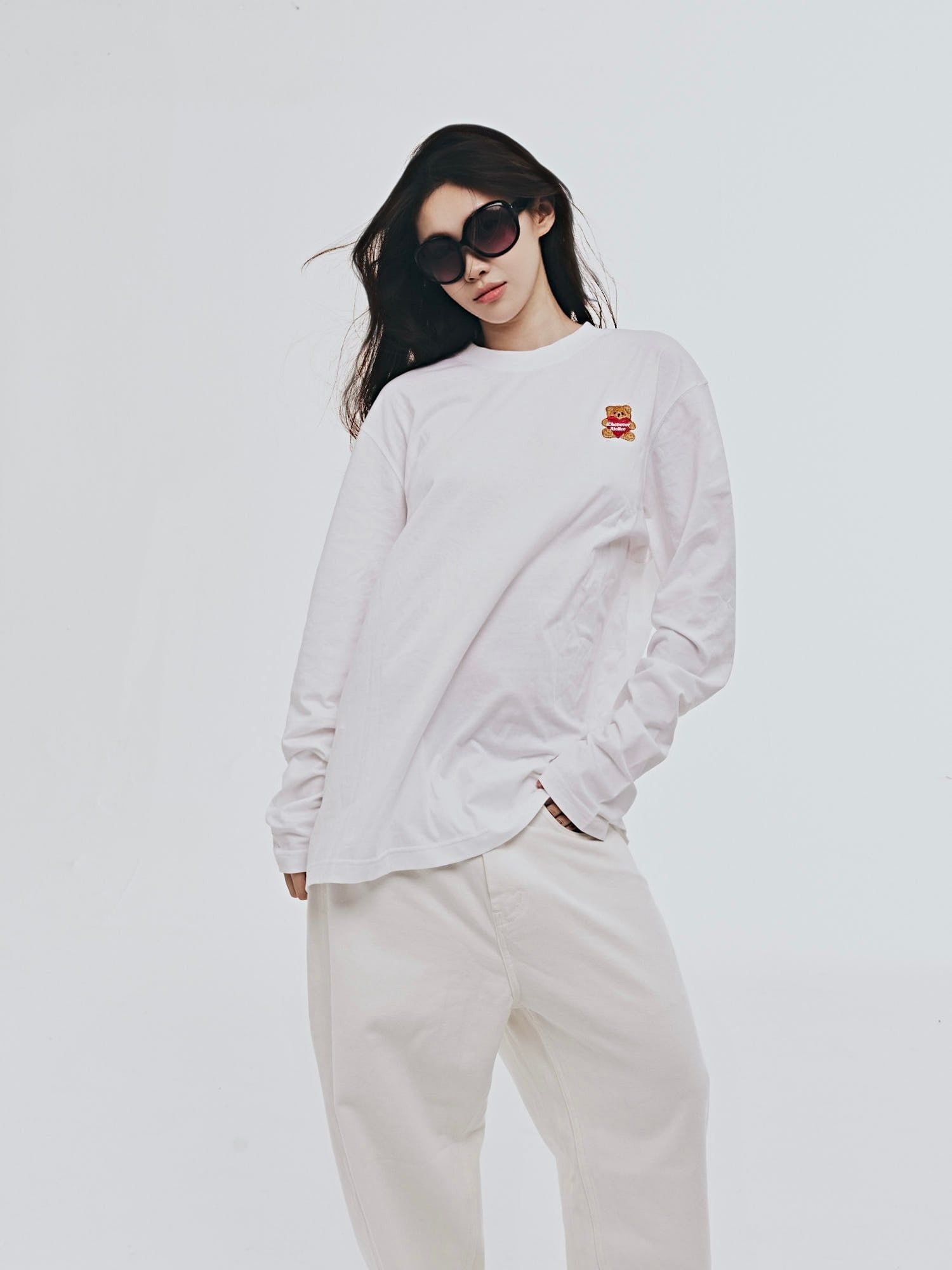 ÁO “WHENEVER” LITTLE BEAR LONGSLEEVES T-SHIRT VER 2/ WHITE