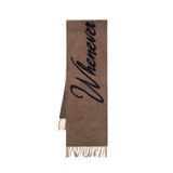 "WHENEVER" LOGO SCARF / BROWN