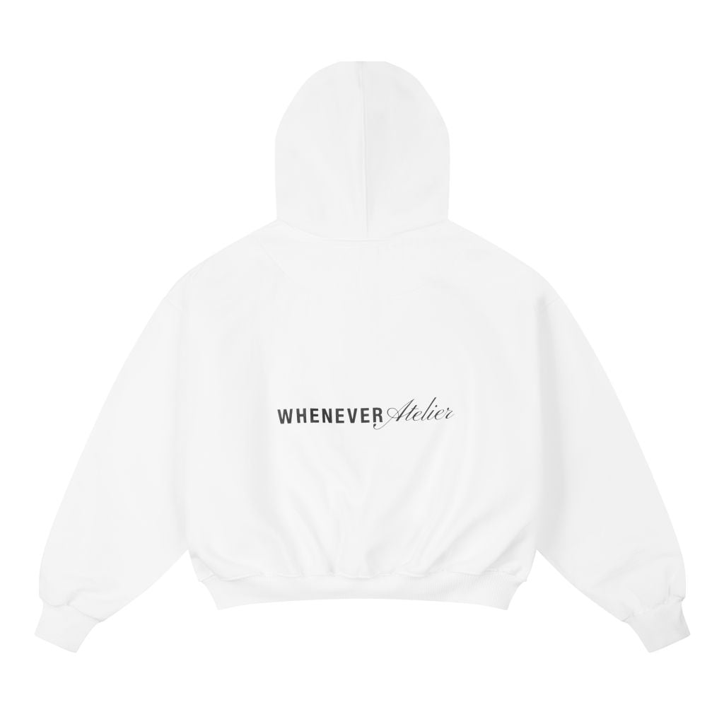 “WHENEVER” BEAR HOODIE / WHITE