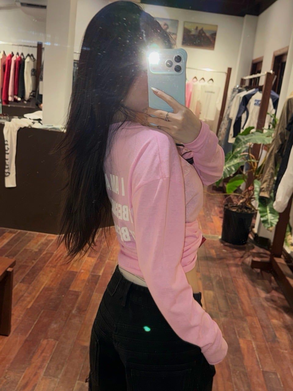Áo tay dài "WHENEVER" STAR MANIFESTO LONGSLEEVES/ PINK