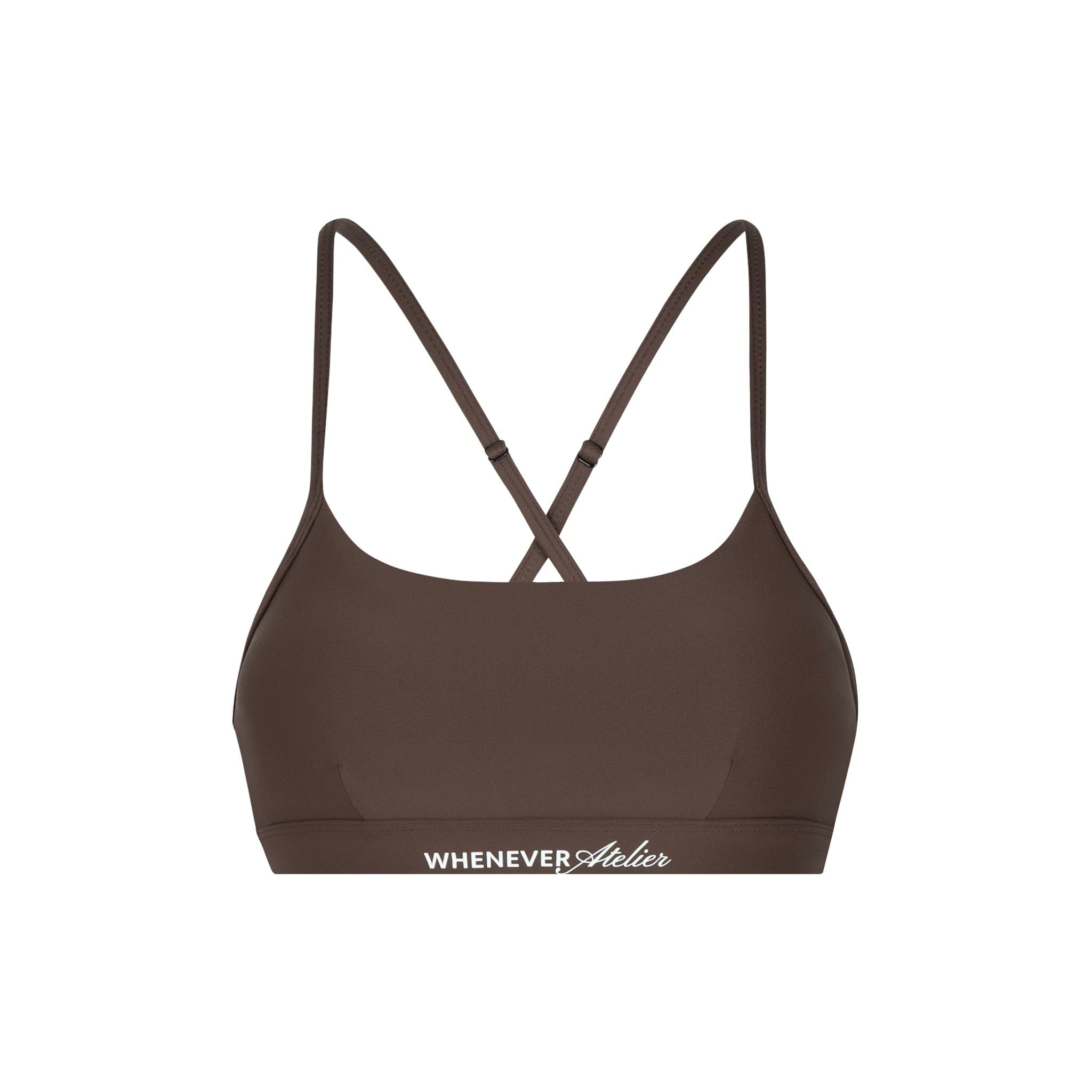 "WHENEVER" BASIC RACERBACK BRA / CHOCO