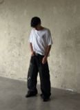 QUẦN DÀI "WHENEVER" DOUBLE-KNEE LEATHER PANTS / BLACK