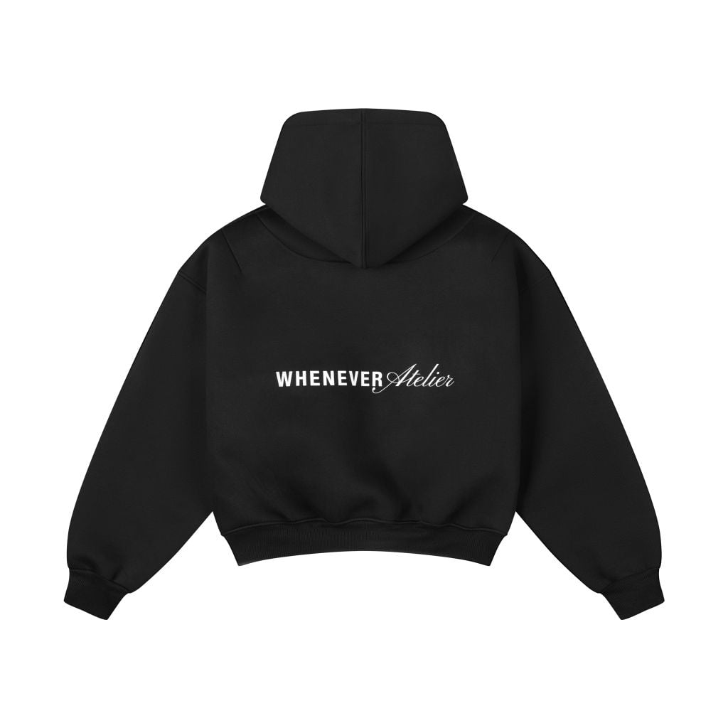 “WHENEVER” ATELIER ORIGIN HOODIE / BLACK