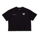 “WHENEVER” W BASIC T-SHIRT / BLACK