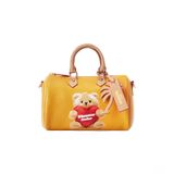 “WHENEVER” BEAR MINI LEATHER BAG / YELLOW