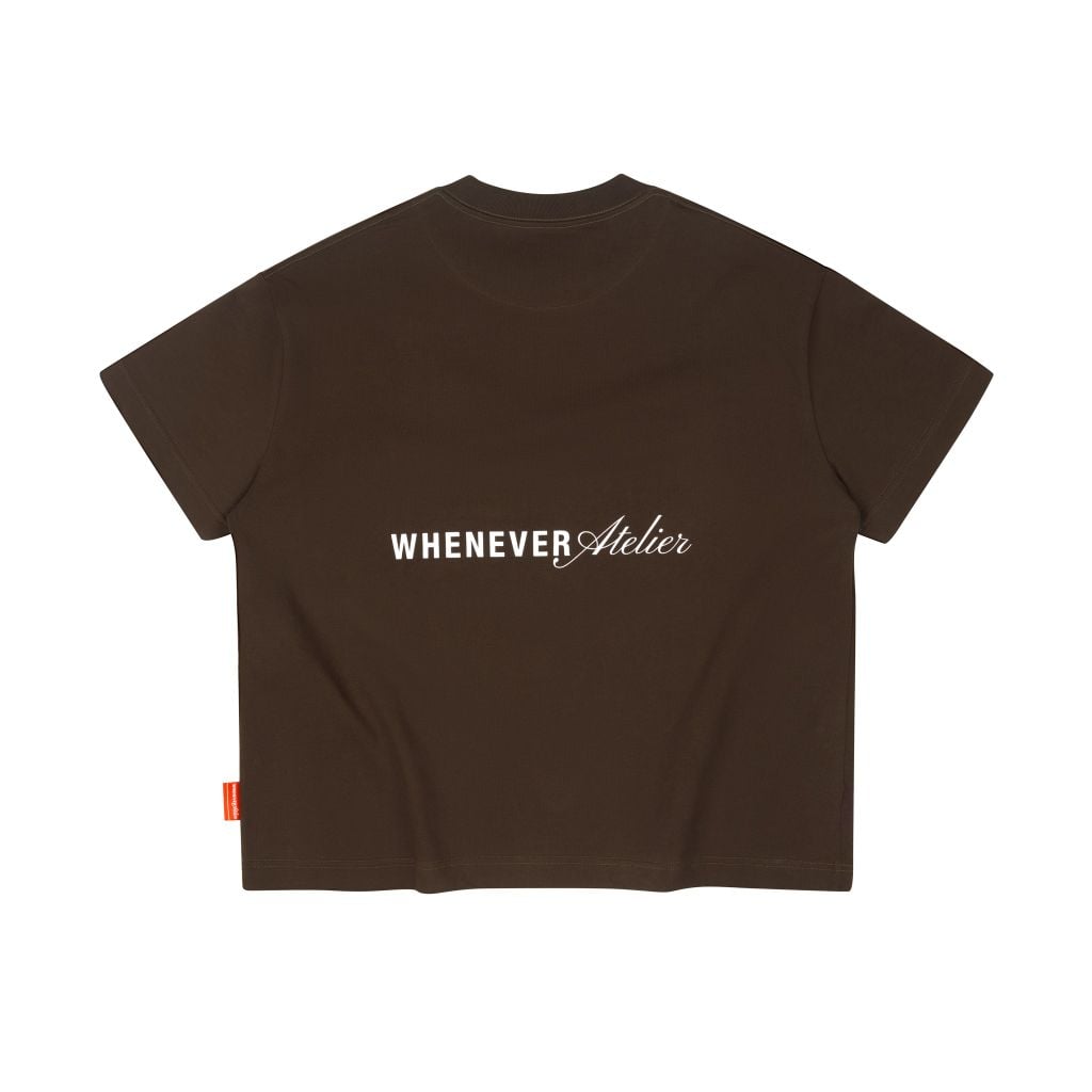“WHENEVER” BEAR T-SHIRT / BROWN