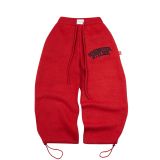 “WHENEVER” BASIC LOGO KNIT PANT PREMIUM VER 2 / RED