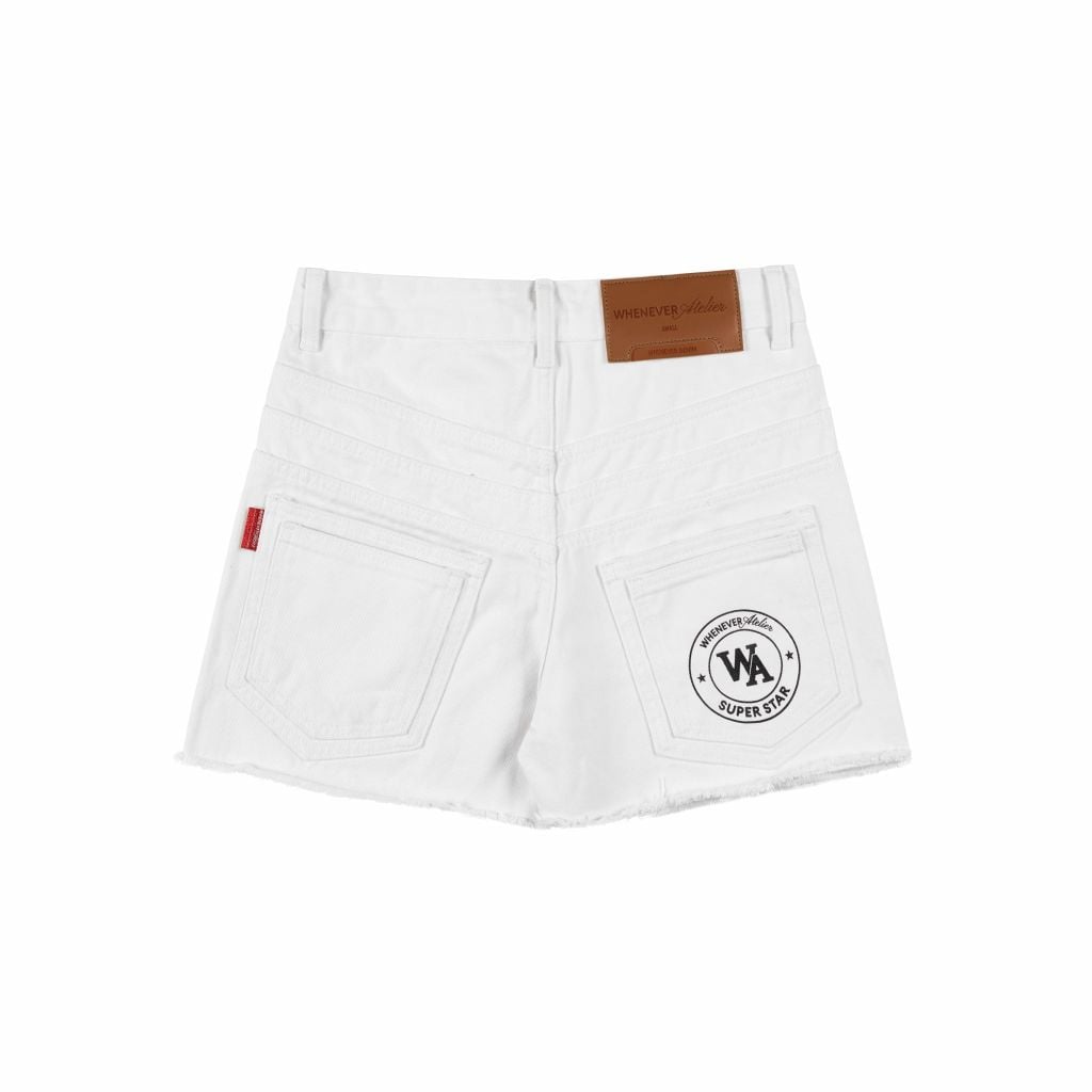 QUẦN “WHENEVER” WASHED DENIM SHORTS / WHITE