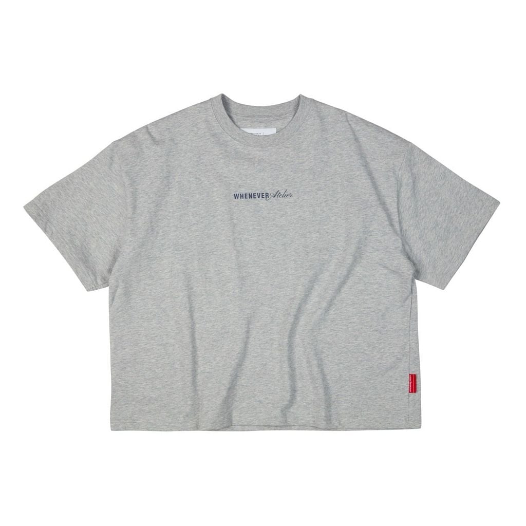 “WHENEVER” NY BASIC T-SHIRT / GREY NAVY