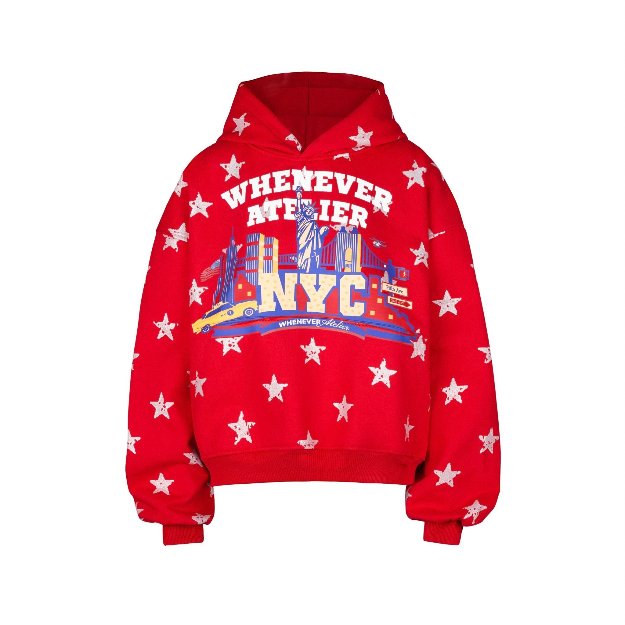 “WHENEVER” STAR GIRL HOODIE / RED