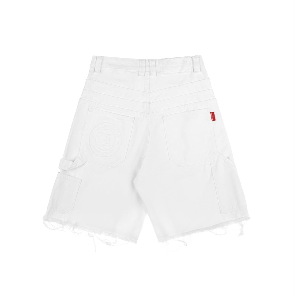 QUẦN NGẮN "WHENEVER" DOUBLE-KNEE BAGGY SHORTS / WHITE
