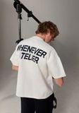 ÁO DỆT LEN “ WHENEVER “ SIGNATURE KNIT T - SHIRT / WHITE