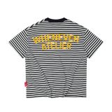 “WHENEVER” STRIPED T-SHIRT VER2 / BLACK