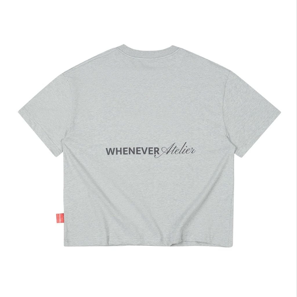 "WHENEVER" SS25 BLANK T-SHIRT / GRAY