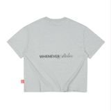 "WHENEVER" SS25 BLANK T-SHIRT / GRAY