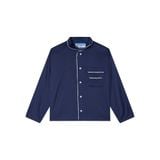 "WHENEVER" BỘ ÁO VÀ QUẦN DÀI SATIN LONG PAJAMA SHIRT + PANTS  / NAVY