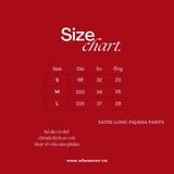 "WHENEVER" BỘ ÁO VÀ QUẦN DÀI SATIN LONG PAJAMA SHIRT + PANTS / RED