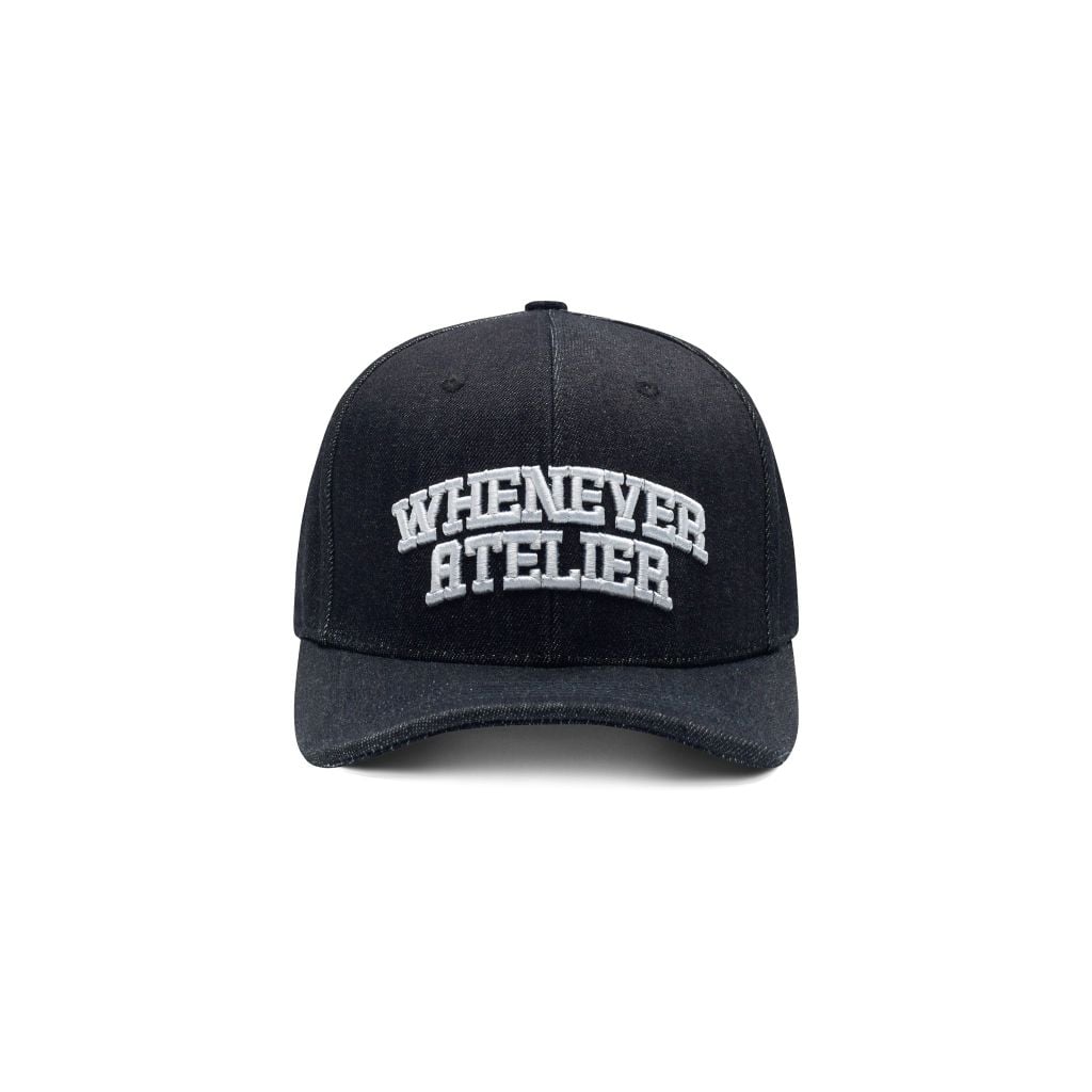 “WHENEVER” LOGO BASIC FITTED CAP / BLUE