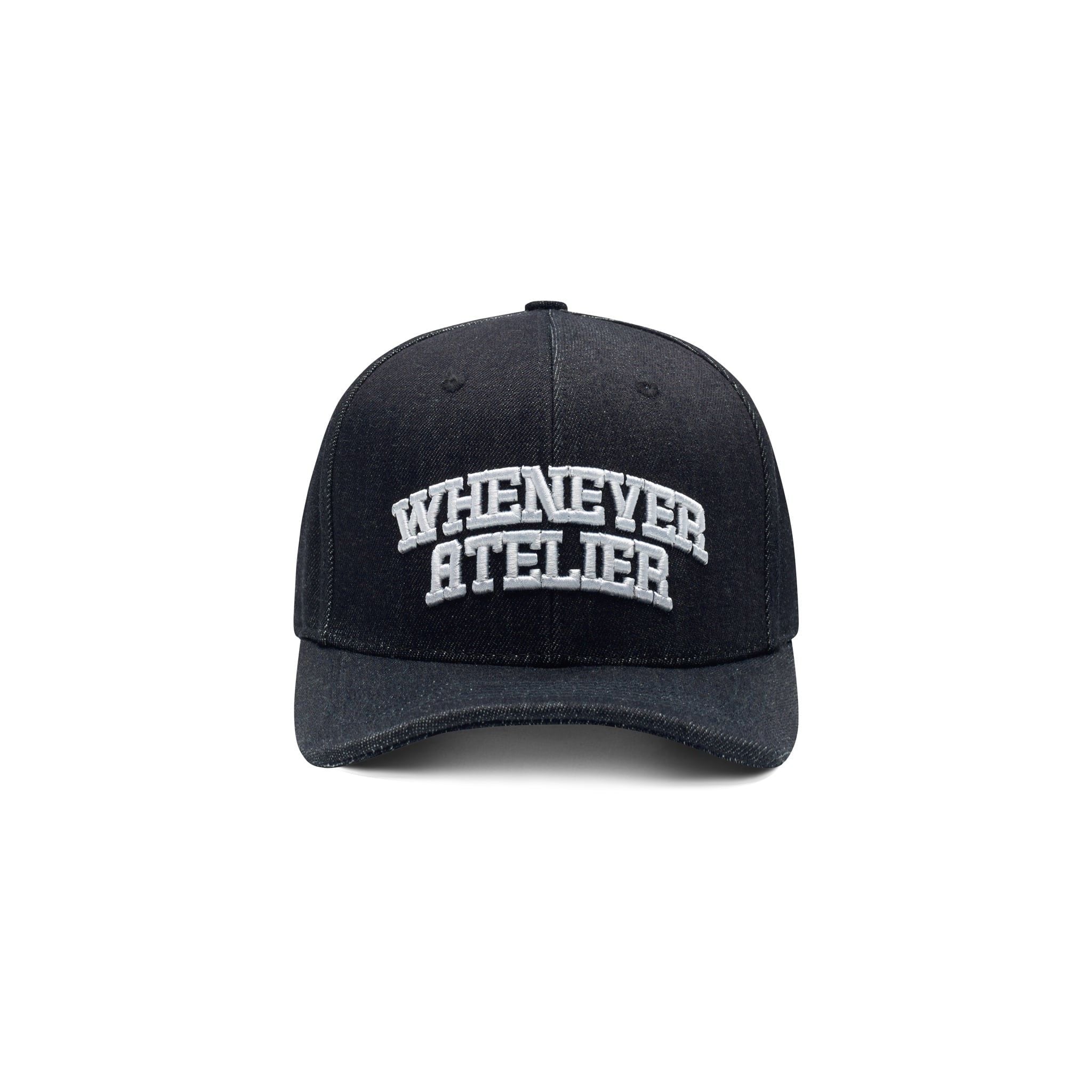 “WHENEVER” LOGO BASIC FITTED CAP / BLUE