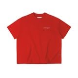 “ WHENEVER “ LOGO OVERSIZE T-SHIRT / RED