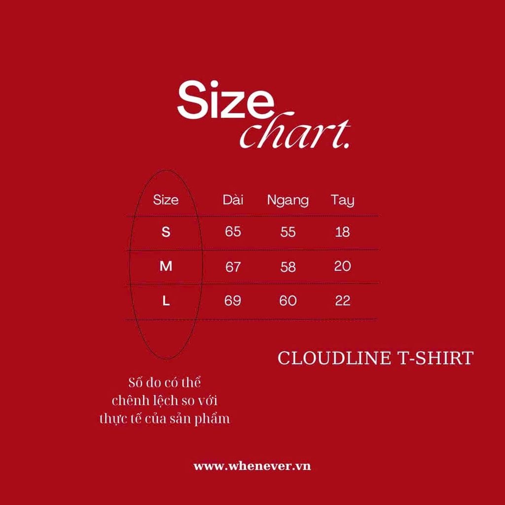 “WHENEVER“ CLOUDLINE T-SHIRT / WHITE