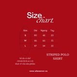 “WHENEVER” STRIPED POLO SHIRT / RED