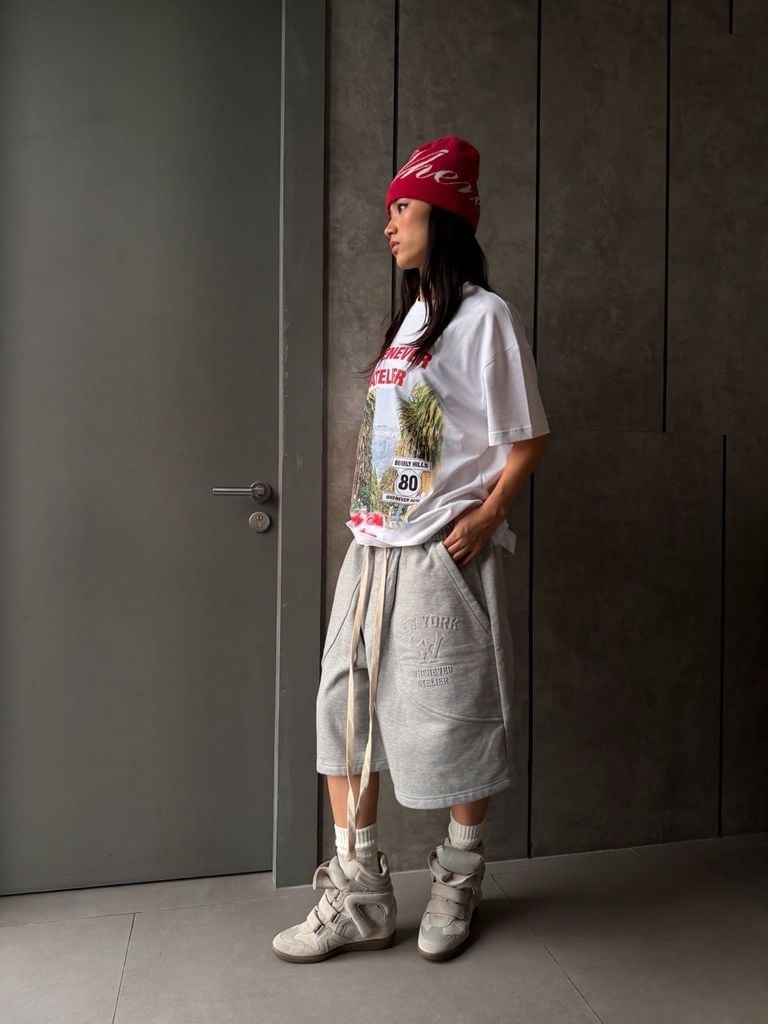 “WHENEVER” BAGGY SWEATSHORTS VER2 / PREMIUM GREY