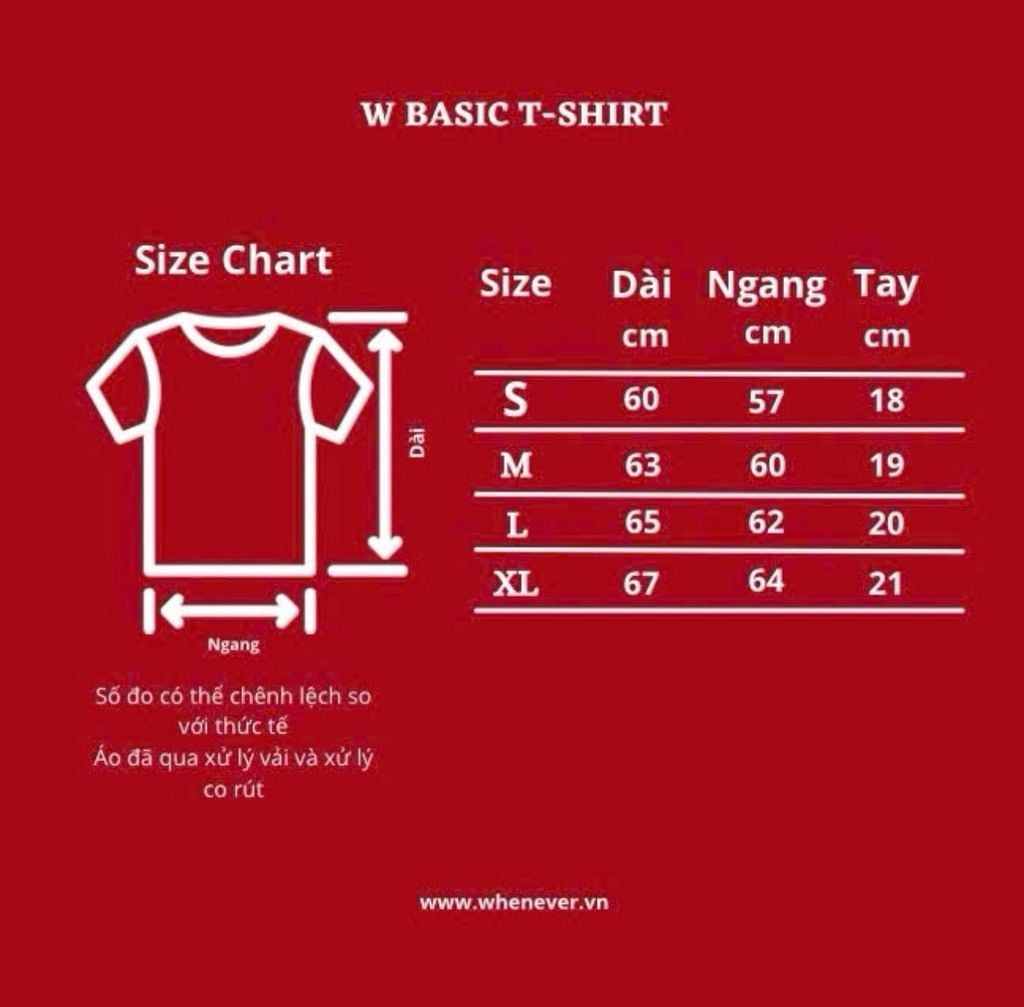 “WHENEVER” W BASIC T-SHIRT / WHITE NAVY