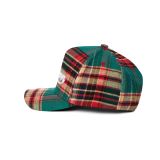 “WHENEVER” PLAID CAP / FOREST