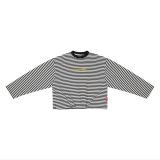 “WHENEVER” STRIPED LONG SLEEVE T-SHIRT VER2 / BLACK