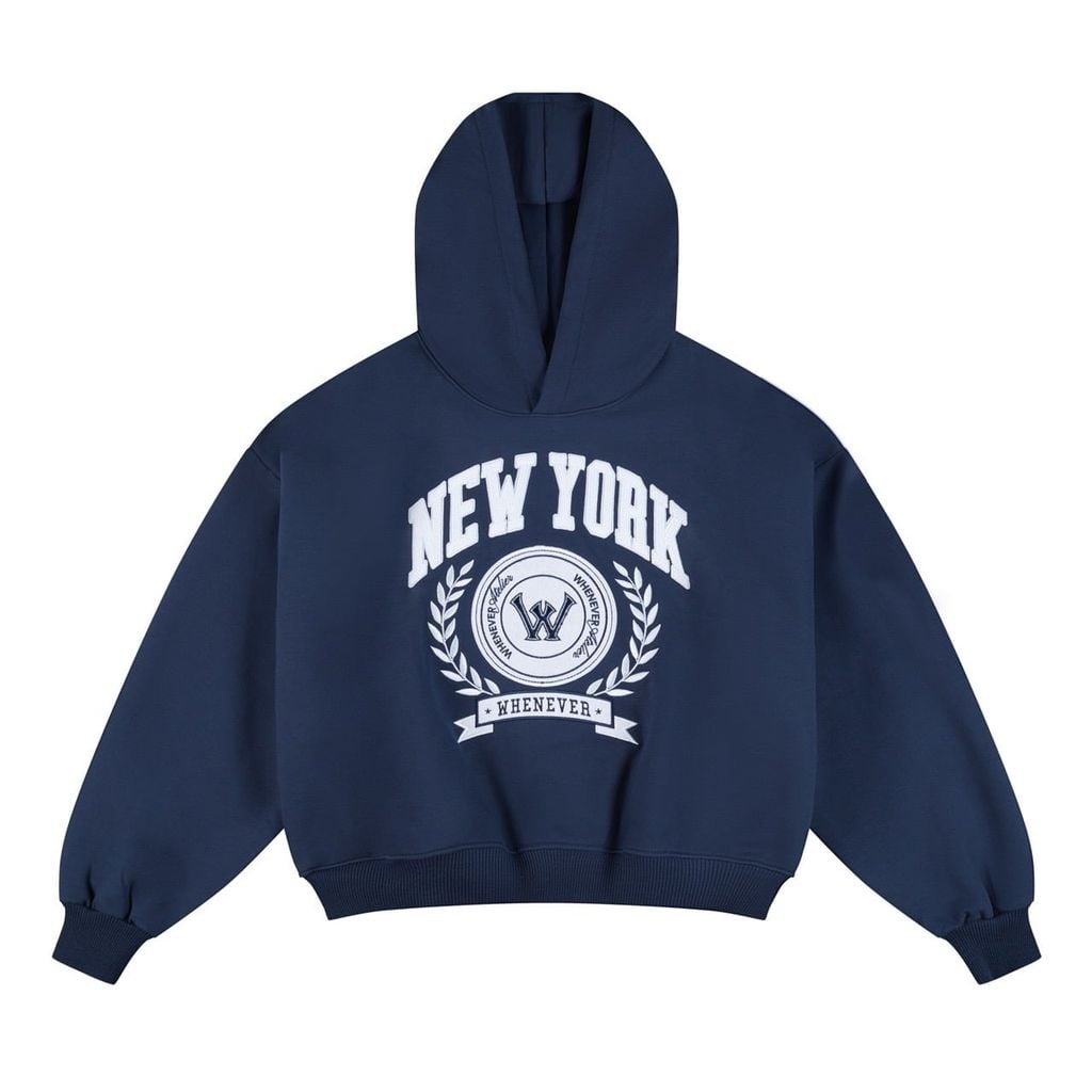 "WHENEVER" NY HOODIE / NAVY