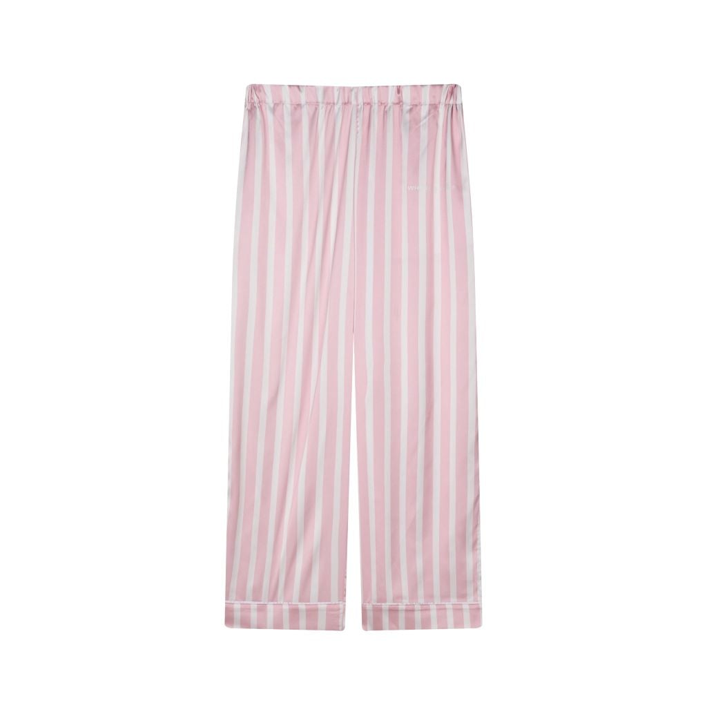 "WHENEVER" BỘ ÁO VÀ QUẦN DÀI SATIN LONG PAJAMA SHIRT + PANTS  / PINK