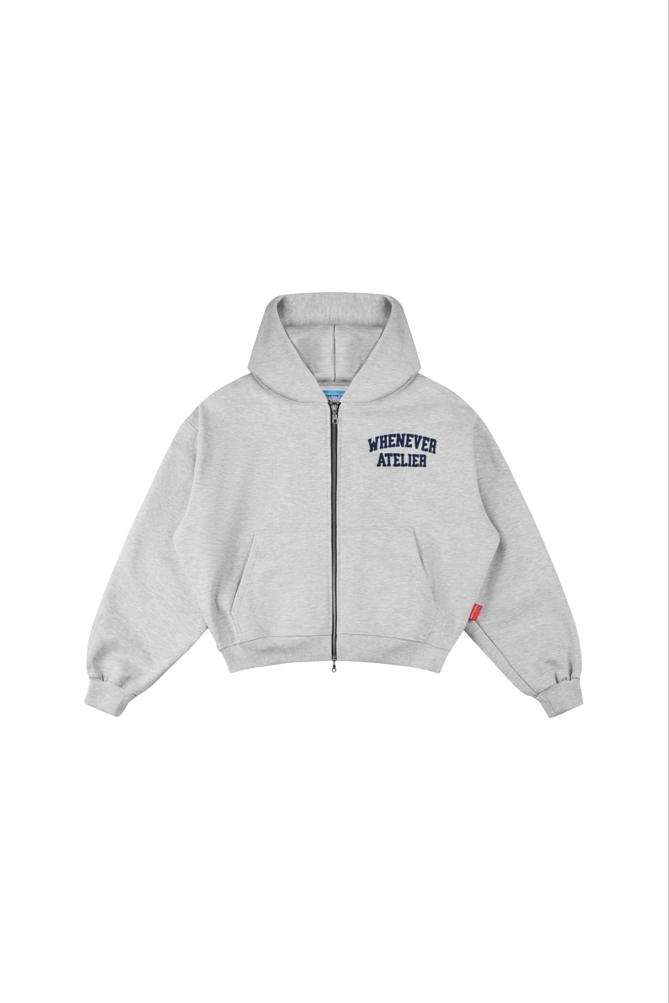 ÁO KHOÁC "WHENEVER" BASIC ZIP-UP HOODIE SS26 / PREMIUM GREY