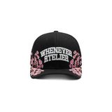“WHENEVER” SAKURA FITTED CAP / BLACK