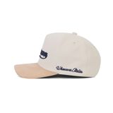 “WHENEVER” LOGO KHAKI SUEDE TRUCKER HAT / BEIGE