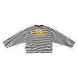 “WHENEVER” STRIPED LONG SLEEVE T-SHIRT VER2 / BLACK