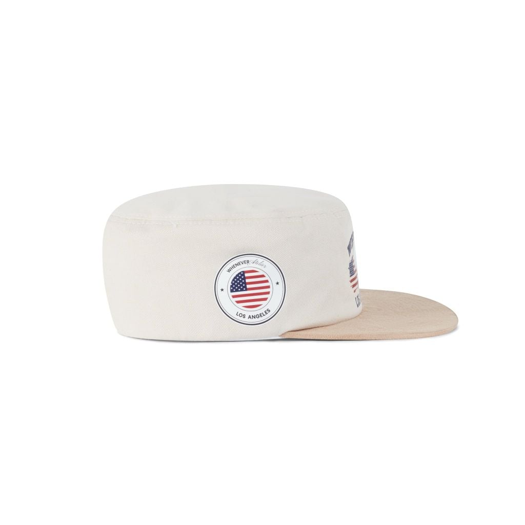 "WHENEVER " LA SUEDE PILLBOX CAP / BEIGE