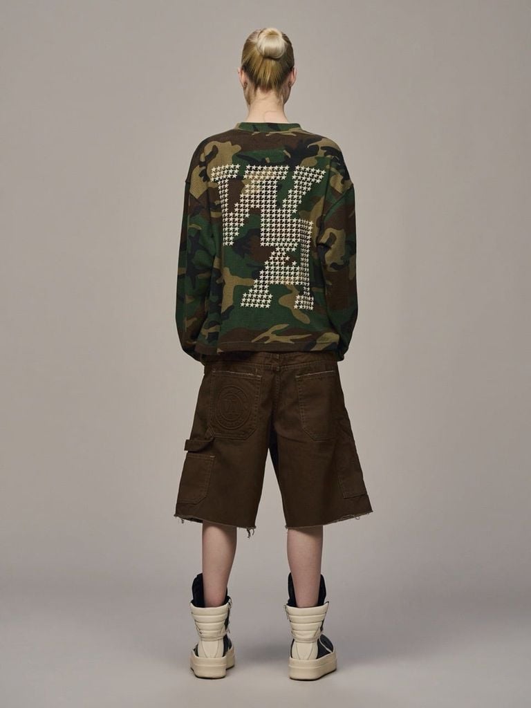 ÁO TAY DÀI  “WHENEVER” WAFFLE CAMO LONG SLEEVES / GREEN