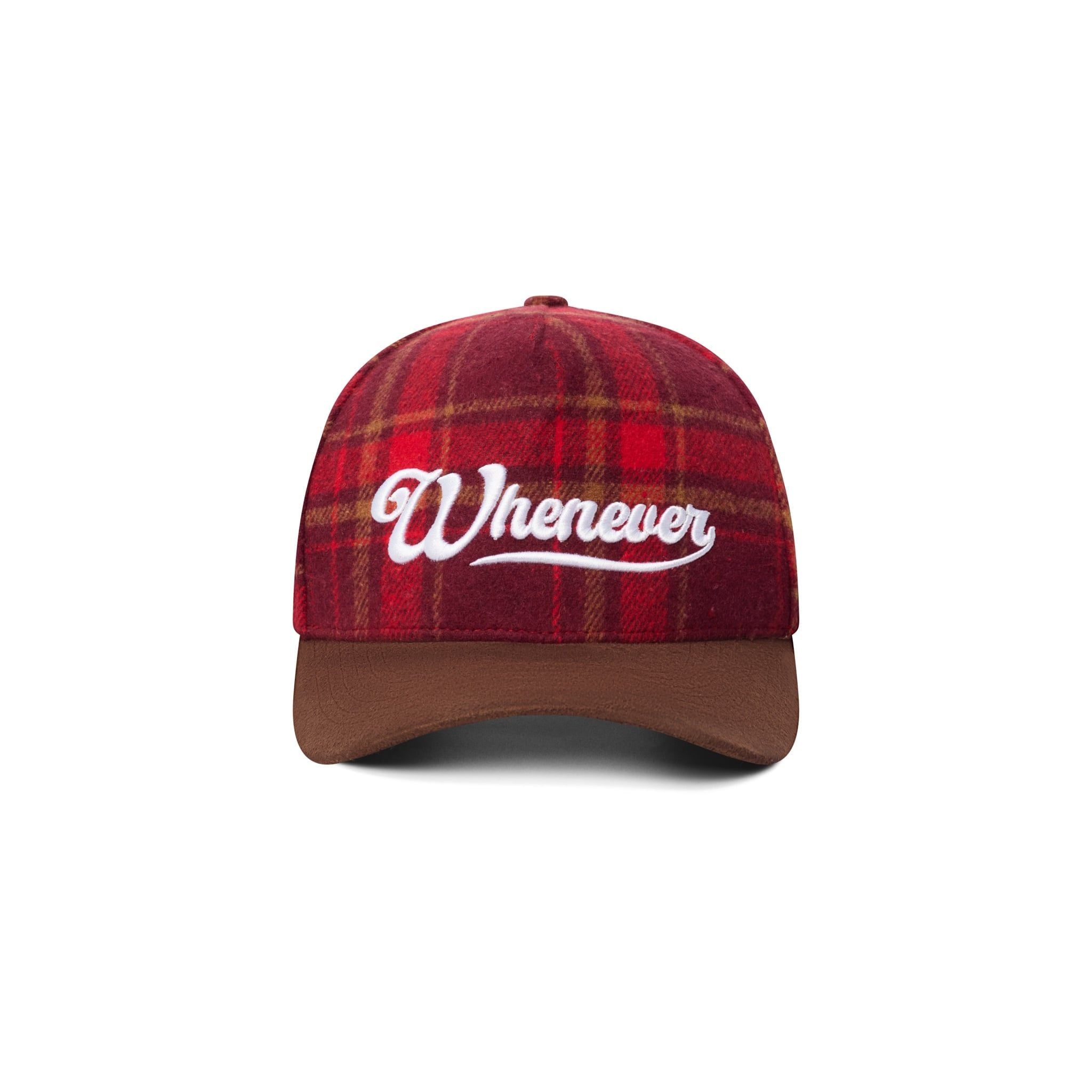 “WHENEVER” PLAID SURDECAP / BURGUNDY