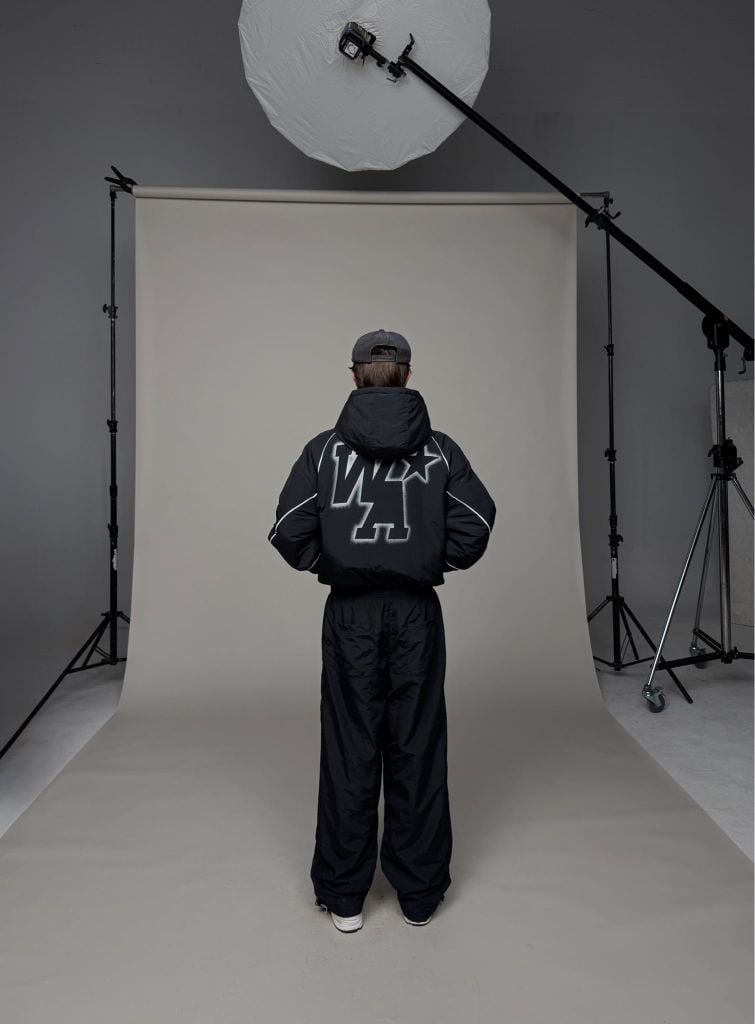 ÁO KHOÁC ''WHENEVER'' EMBROIDERED NYLON JACKET / BLACK