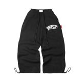 “WHENEVER” BASIC LOGO KNIT PANTS / BLACK