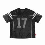 ÁO "WHENEVER" RHINESTONE 17 MESH JERSEY/ BLACK