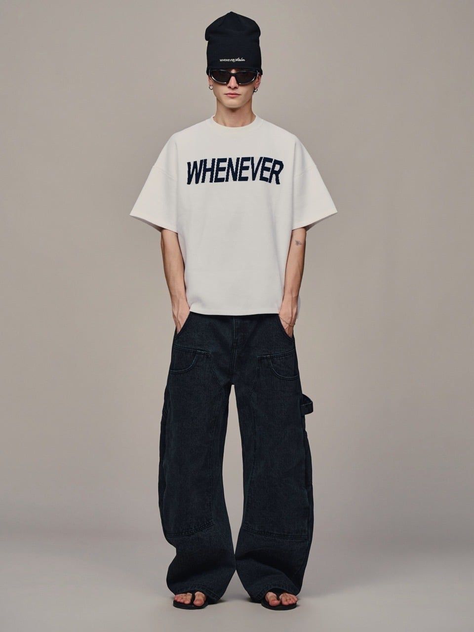 ÁO DỆT LEN “WHENEVER“ SIGNATURE KNIT T-SHIRT / WHITE