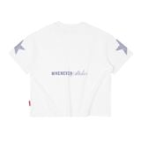 "WHENEVER" SUPER STAR T-SHIRT / WHITE