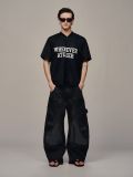 QUẦN DÀI "WHENEVER" DOUBLE-KNEE LEATHER PANTS / BLACK